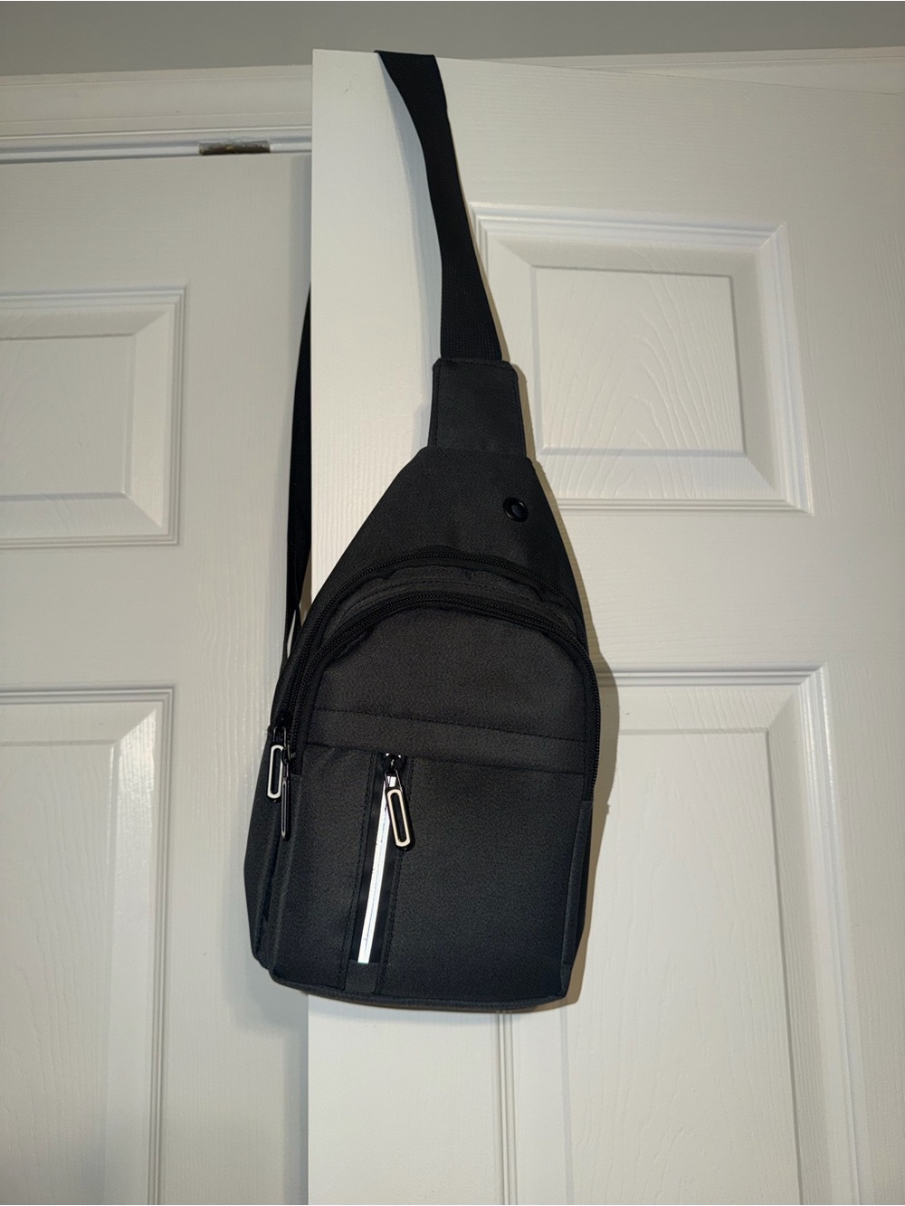 Men's Black Sling Crossbody Bag - Minimalist Everyday Carry